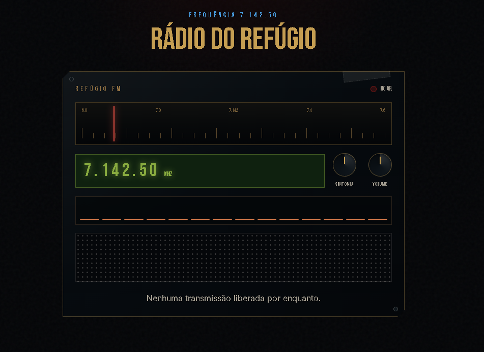 Tela do Rádio do Refúgio